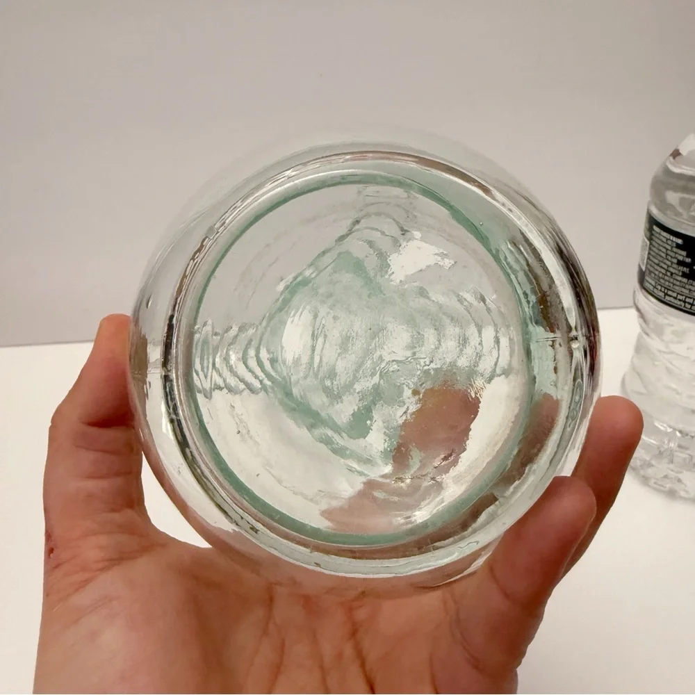 Vintage Glass Ball Claw Foot Chicken Foot Bottle Vase 11 1/4”